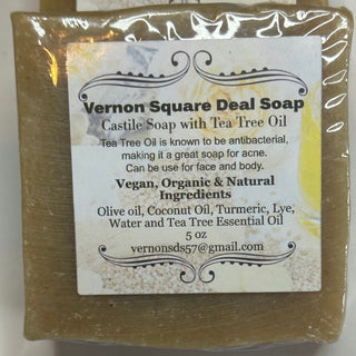 Castile Soap with Turmeric and Tea Tree Oil - Vernon Square Deal Soap